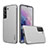 Soft Silicone Gel Leather Snap On Case Cover S03 for Samsung Galaxy S23 Plus 5G White