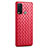 Soft Silicone Gel Leather Snap On Case Cover S03 for Vivo Y50 Red