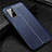 Soft Silicone Gel Leather Snap On Case Cover S04 for Huawei Honor 30S Blue