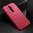 Soft Silicone Gel Leather Snap On Case Cover S04 for Oppo A5 (2020) Red