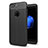 Soft Silicone Gel Leather Snap On Case Cover S05 for Apple iPhone 8 Plus Black