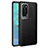 Soft Silicone Gel Leather Snap On Case Cover S08 for Huawei P40 Black