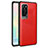 Soft Silicone Gel Leather Snap On Case Cover S08 for Huawei P40 Red