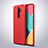 Soft Silicone Gel Leather Snap On Case Cover S08 for Oppo A9 (2020) Red