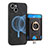 Soft Silicone Gel Leather Snap On Case Cover SD1 for Apple iPhone 14 Black