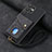 Soft Silicone Gel Leather Snap On Case Cover SD1 for Samsung Galaxy S22 Ultra 5G Black