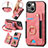 Soft Silicone Gel Leather Snap On Case Cover SD12 for Apple iPhone 13 Pink