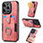 Soft Silicone Gel Leather Snap On Case Cover SD12 for Apple iPhone 13 Pro Max Pink
