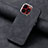 Soft Silicone Gel Leather Snap On Case Cover SD13 for Apple iPhone 13 Pro Max Black