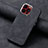 Soft Silicone Gel Leather Snap On Case Cover SD13 for Apple iPhone 14 Pro Black