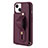 Soft Silicone Gel Leather Snap On Case Cover SD14 for Apple iPhone 14 Red Wine