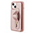 Soft Silicone Gel Leather Snap On Case Cover SD14 for Apple iPhone 14 Rose Gold