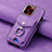 Soft Silicone Gel Leather Snap On Case Cover SD15 for Apple iPhone 13 Pro Max Clove Purple