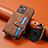 Soft Silicone Gel Leather Snap On Case Cover SD2 for Apple iPhone 13 Brown