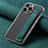 Soft Silicone Gel Leather Snap On Case Cover SD2 for Apple iPhone 14 Pro Green