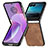 Soft Silicone Gel Leather Snap On Case Cover SD2 for Motorola Moto Razr 40 Ultra 5G
