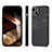 Soft Silicone Gel Leather Snap On Case Cover SD3 for Apple iPhone 14 Black