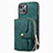 Soft Silicone Gel Leather Snap On Case Cover SD3 for Apple iPhone 14 Plus Green