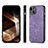 Soft Silicone Gel Leather Snap On Case Cover SD3 for Apple iPhone 14 Plus Purple