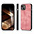 Soft Silicone Gel Leather Snap On Case Cover SD3 for Apple iPhone 14 Plus Rose Gold