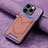 Soft Silicone Gel Leather Snap On Case Cover SD3 for Apple iPhone 14 Pro Clove Purple