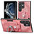 Soft Silicone Gel Leather Snap On Case Cover SD3 for Samsung Galaxy S23 Ultra 5G Pink