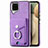 Soft Silicone Gel Leather Snap On Case Cover SD4 for Samsung Galaxy A12 Purple