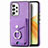 Soft Silicone Gel Leather Snap On Case Cover SD4 for Samsung Galaxy A33 5G Purple