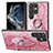 Soft Silicone Gel Leather Snap On Case Cover SD4 for Samsung Galaxy S22 Ultra 5G Hot Pink