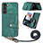 Soft Silicone Gel Leather Snap On Case Cover SD4 for Samsung Galaxy S23 5G Green