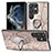 Soft Silicone Gel Leather Snap On Case Cover SD4 for Samsung Galaxy S23 Ultra 5G Khaki