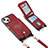 Soft Silicone Gel Leather Snap On Case Cover SD5 for Apple iPhone 13 Red
