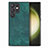 Soft Silicone Gel Leather Snap On Case Cover SD5 for Samsung Galaxy S22 Ultra 5G Green