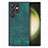 Soft Silicone Gel Leather Snap On Case Cover SD5 for Samsung Galaxy S23 Ultra 5G Green