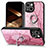 Soft Silicone Gel Leather Snap On Case Cover SD6 for Apple iPhone 14 Hot Pink