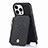 Soft Silicone Gel Leather Snap On Case Cover SD7 for Apple iPhone 13 Pro Black