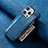 Soft Silicone Gel Leather Snap On Case Cover SD8 for Apple iPhone 13 Pro Blue