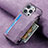 Soft Silicone Gel Leather Snap On Case Cover SD8 for Apple iPhone 13 Pro Max Clove Purple