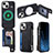 Soft Silicone Gel Leather Snap On Case Cover SD8 for Apple iPhone 14 Plus Black