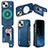 Soft Silicone Gel Leather Snap On Case Cover SD8 for Apple iPhone 14 Plus Blue