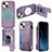Soft Silicone Gel Leather Snap On Case Cover SD8 for Apple iPhone 14 Plus Clove Purple