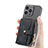 Soft Silicone Gel Leather Snap On Case Cover SD8 for Apple iPhone 14 Pro Black