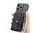 Soft Silicone Gel Leather Snap On Case Cover SD8 for Apple iPhone 14 Pro Max Black