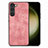 Soft Silicone Gel Leather Snap On Case Cover SD8 for Samsung Galaxy S23 5G Clove Purple