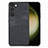 Soft Silicone Gel Leather Snap On Case Cover SD8 for Samsung Galaxy S23 Plus 5G Black