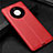 Soft Silicone Gel Leather Snap On Case Cover U01 for Huawei Mate 40 Pro Red