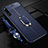 Soft Silicone Gel Leather Snap On Case Cover with Magnetic Finger Ring Stand A01 for Huawei Honor Magic 2 Blue