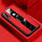 Soft Silicone Gel Leather Snap On Case Cover with Magnetic Finger Ring Stand for Huawei Enjoy 10 Plus Red