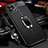 Soft Silicone Gel Leather Snap On Case Cover with Magnetic Finger Ring Stand for Huawei Enjoy 20 5G Black