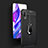 Soft Silicone Gel Leather Snap On Case Cover with Magnetic Finger Ring Stand for Huawei Honor 9X